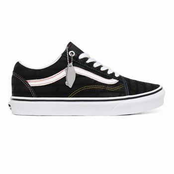 Női Vans Emboss Old Skool Tornacipő VA9362741 Fekete/Fehér